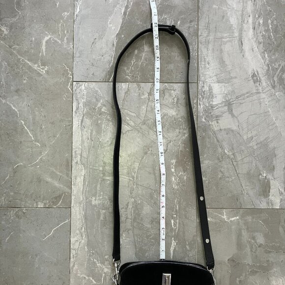 Rebecca Minkoff Darren black suede fringe crossbody bag, used like new - Picture 3 of 12